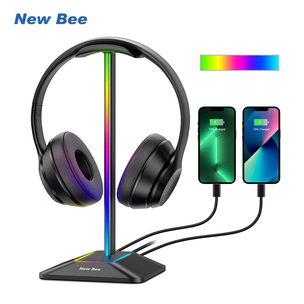 Desk Setup Game - New Bee Z8 RGB Headphones Stand