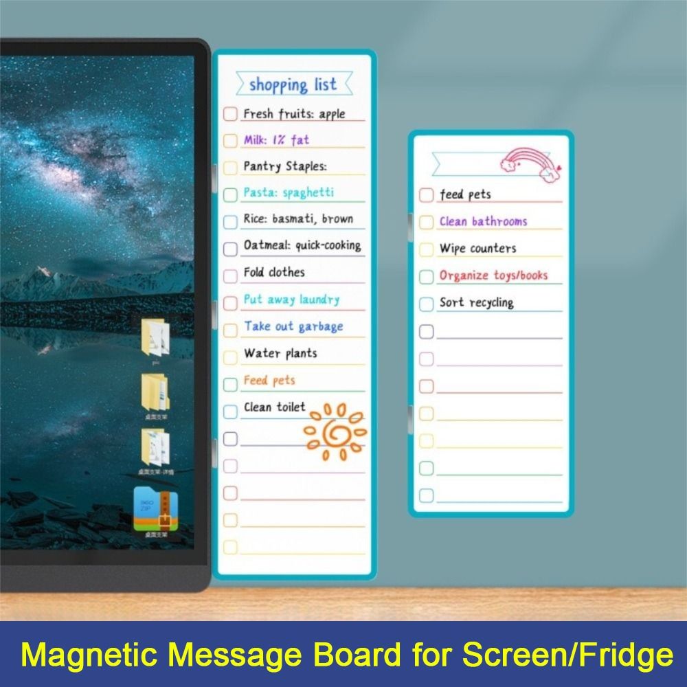 Sticky Memo Holder - Side Note Board Baked Paint Board