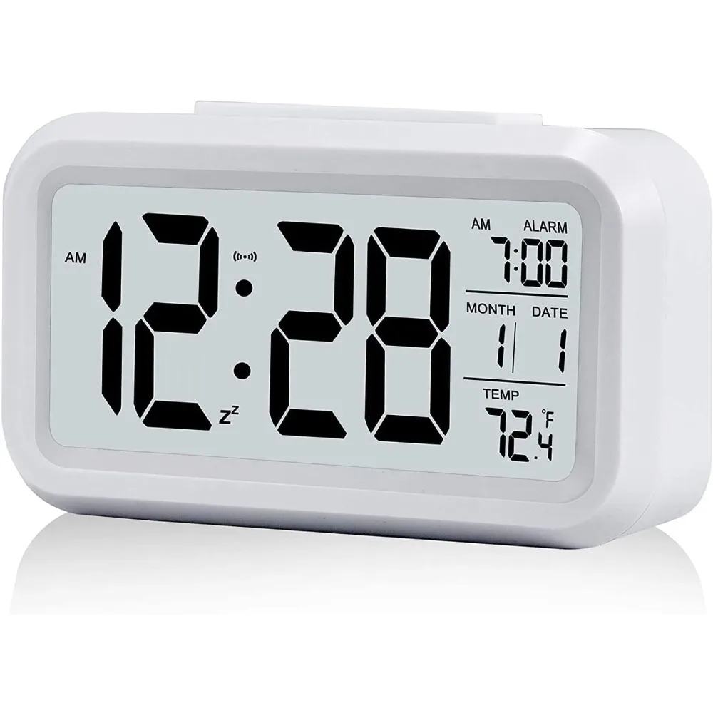 Desk Setup At Home - LED Electronic Digital Alarm Clock Backlight