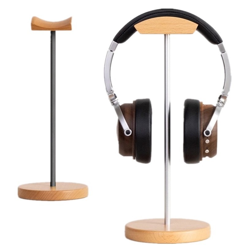 Desk Setup Game - Black Walnut Wood & Aluminum Headphone