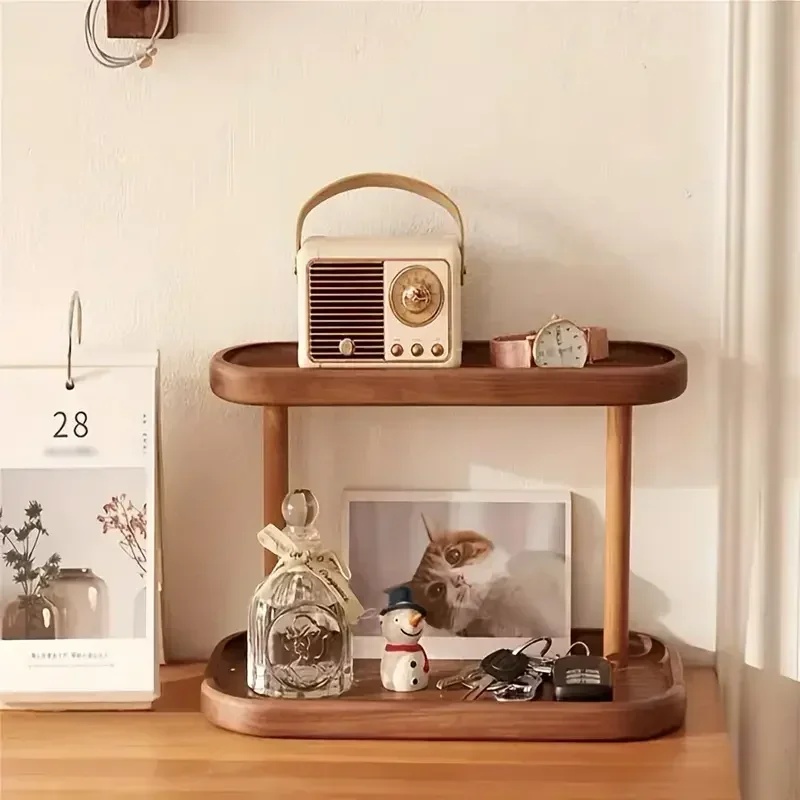 Desk Setup Productivity - Hot Wooden Storage Shelf 2-Tiers Desktop