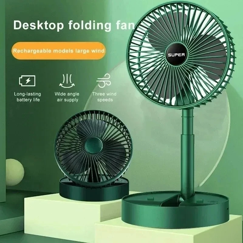 Desk Setup At Home - USB Foldable Electric Fan Cold Air