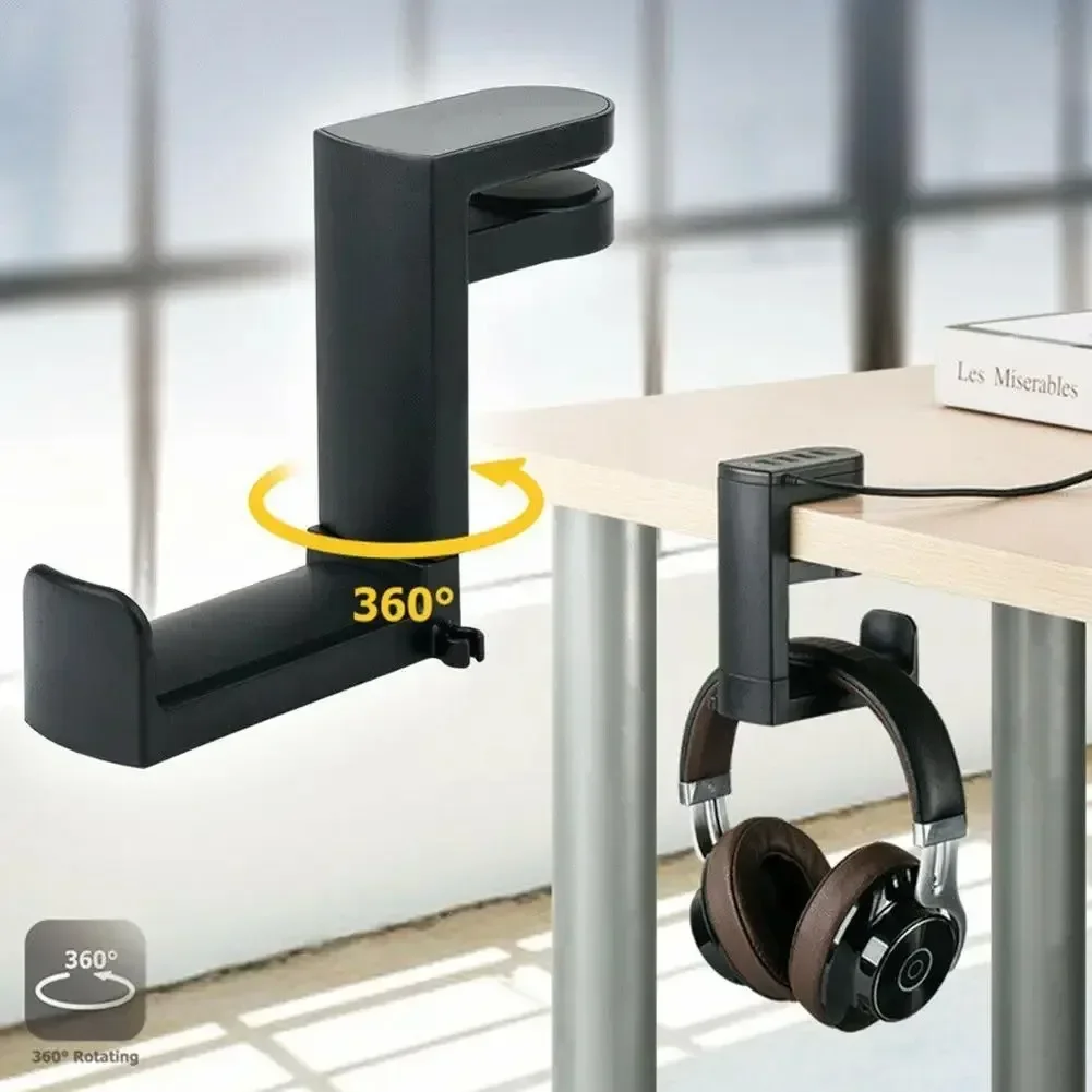 Desk Setup Game - No Punch Headphone Hook Clip Holder