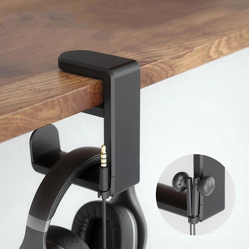Desk Setup Game - Universal Desktop 360° Rotating Headphone Stand