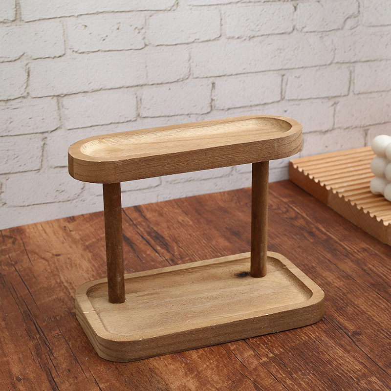 Desk Setup Productivity - Hot Wooden Storage Shelf 2-Tiers Desktop