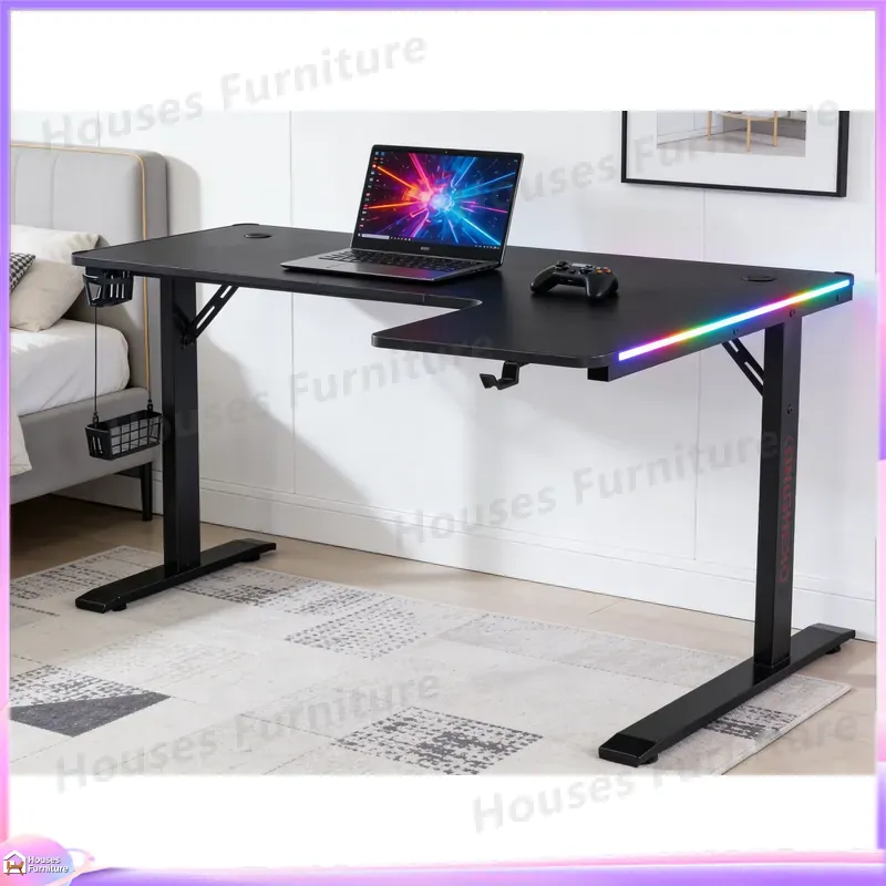 Desk Setup Pc - Large 160cm Gaming Desk with LED