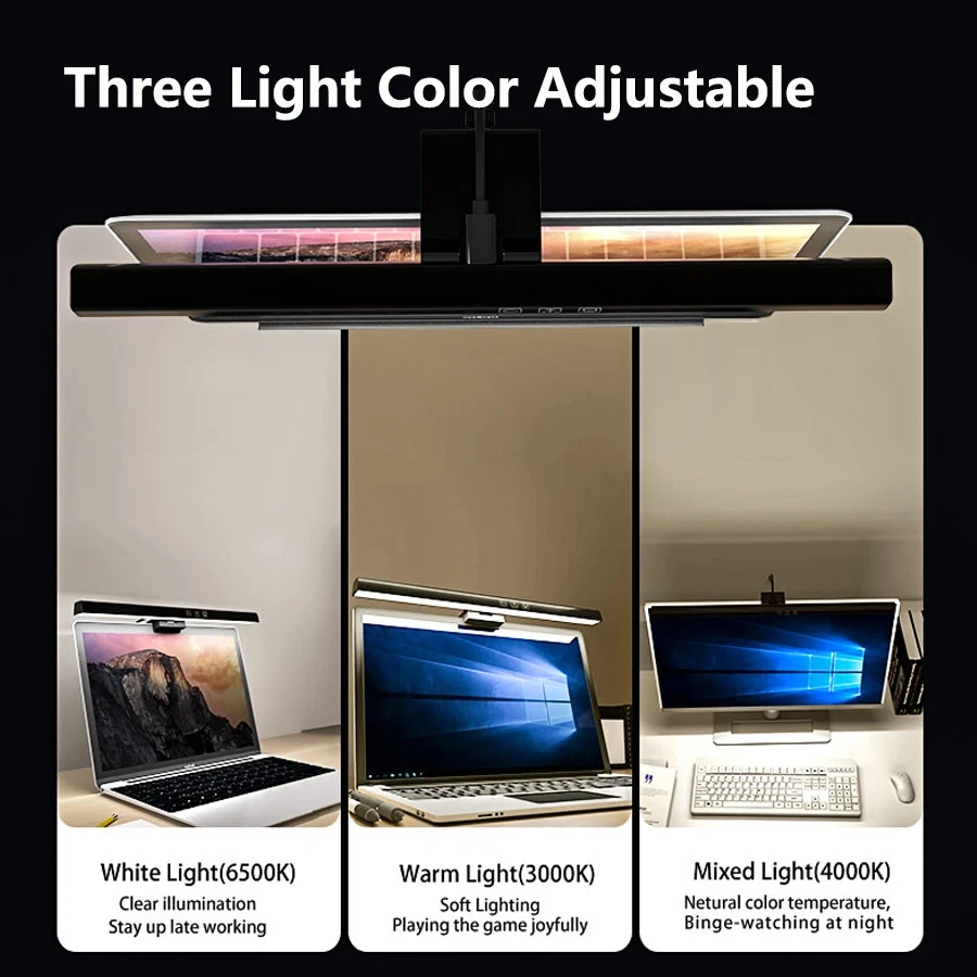 LED 33cm 50cm Monitor Light Ba - đánh giá và giá Desk Setup Pc