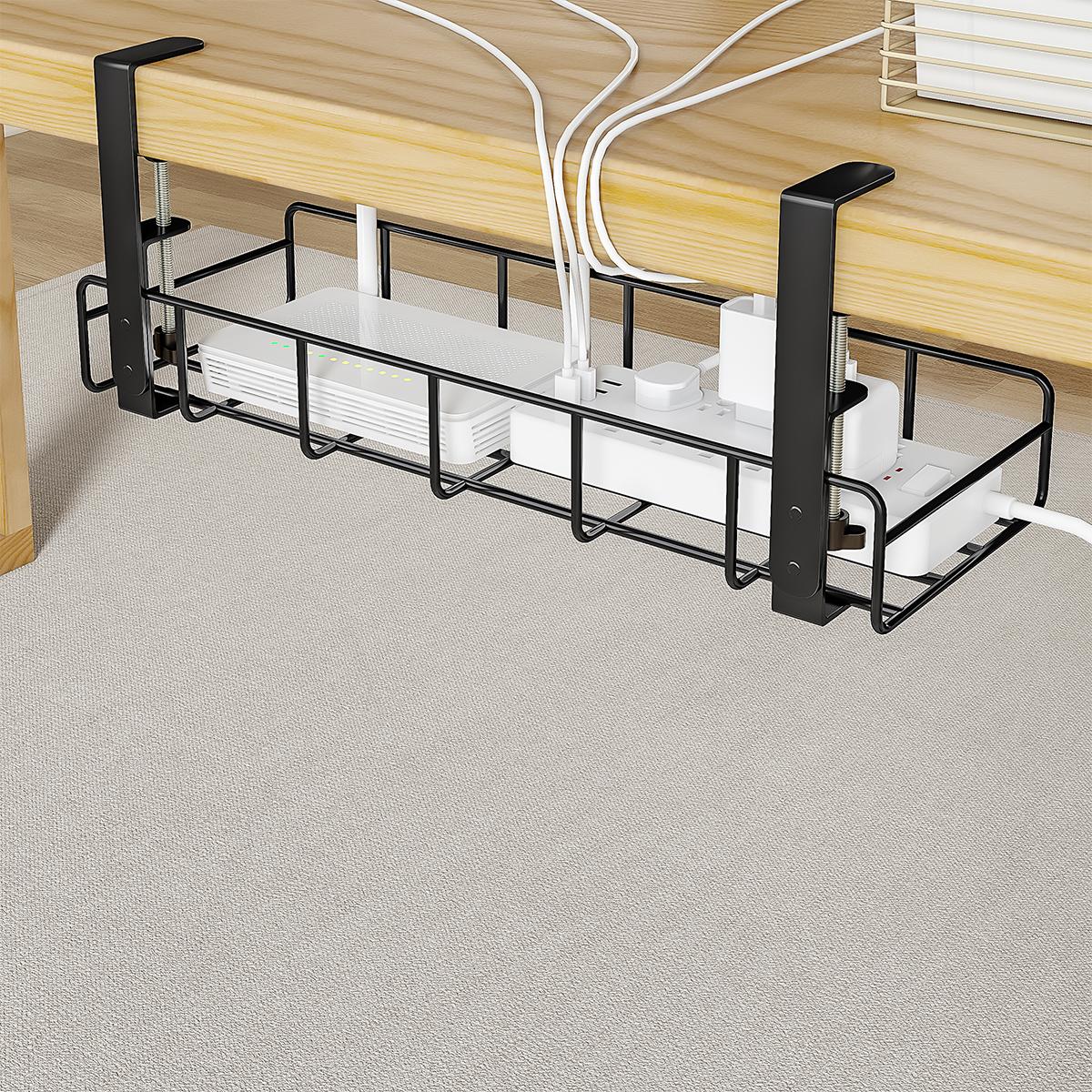 No Drill Under Desk Cable Mana - đánh giá và giá Desk Setup No Computer