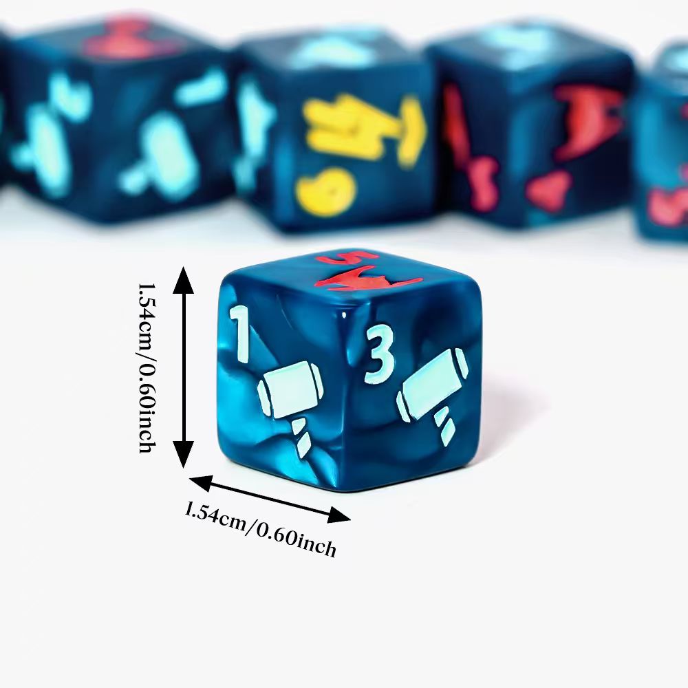 6 Blue-Green Hero Dice Set-6-S - đánh giá và giá Desk Setup Game