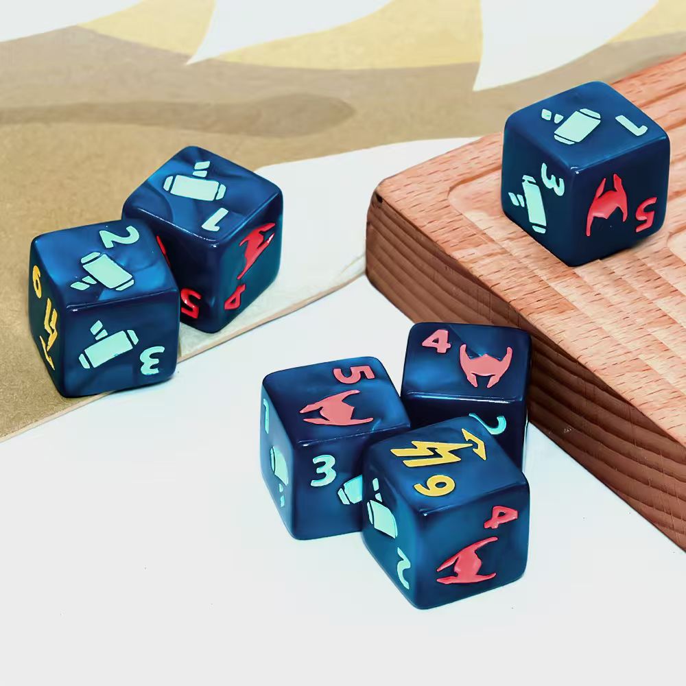 6 Blue-Green Hero Dice Set-6-S - đánh giá và giá Desk Setup Game