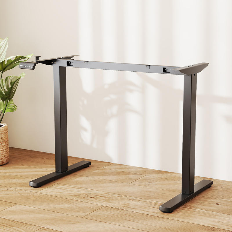 Electric Standing Desk Frame,  - đánh giá và giá Desk Setup Black And Wood