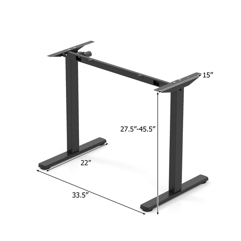 Electric Standing Desk Frame,  - đánh giá và giá Desk Setup Black And Wood