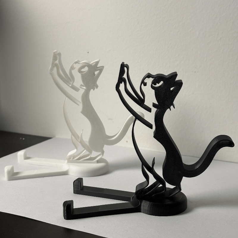 Abstract Hollow Line Cat Phone - đánh giá và giá Desk Setup Stand
