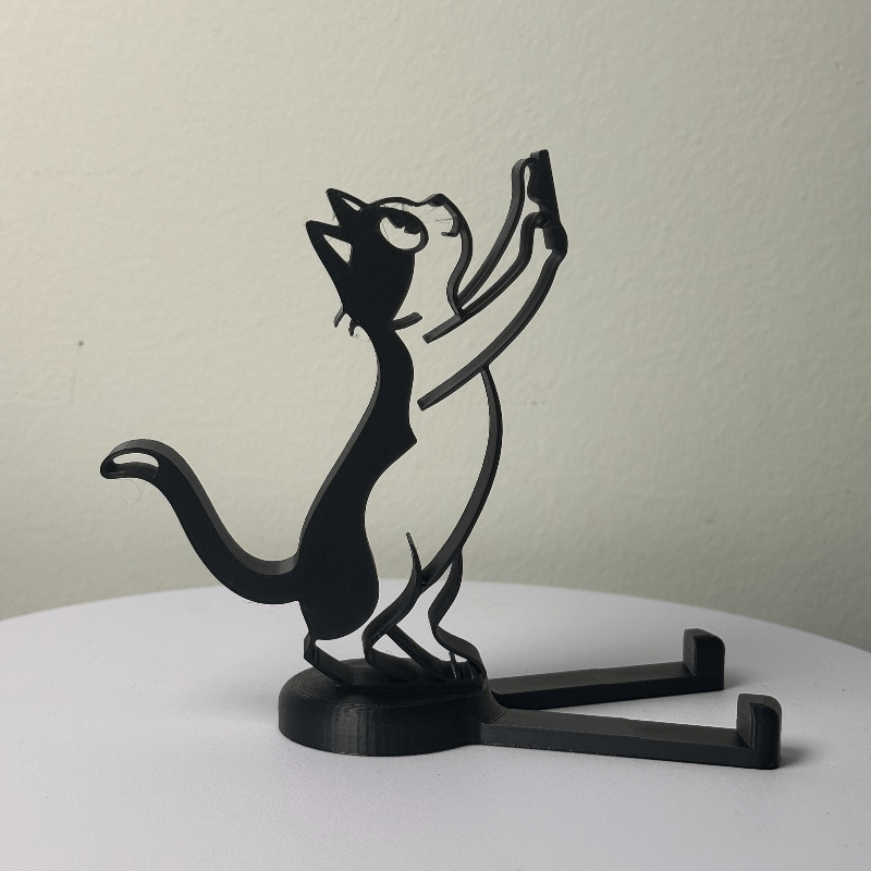 Abstract Hollow Line Cat Phone - đánh giá và giá Desk Setup Stand