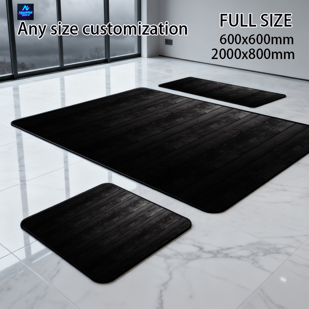 Huge Mouse Pad 2000x1000 Wood  - đánh giá và giá Desk Setup Black And Wood