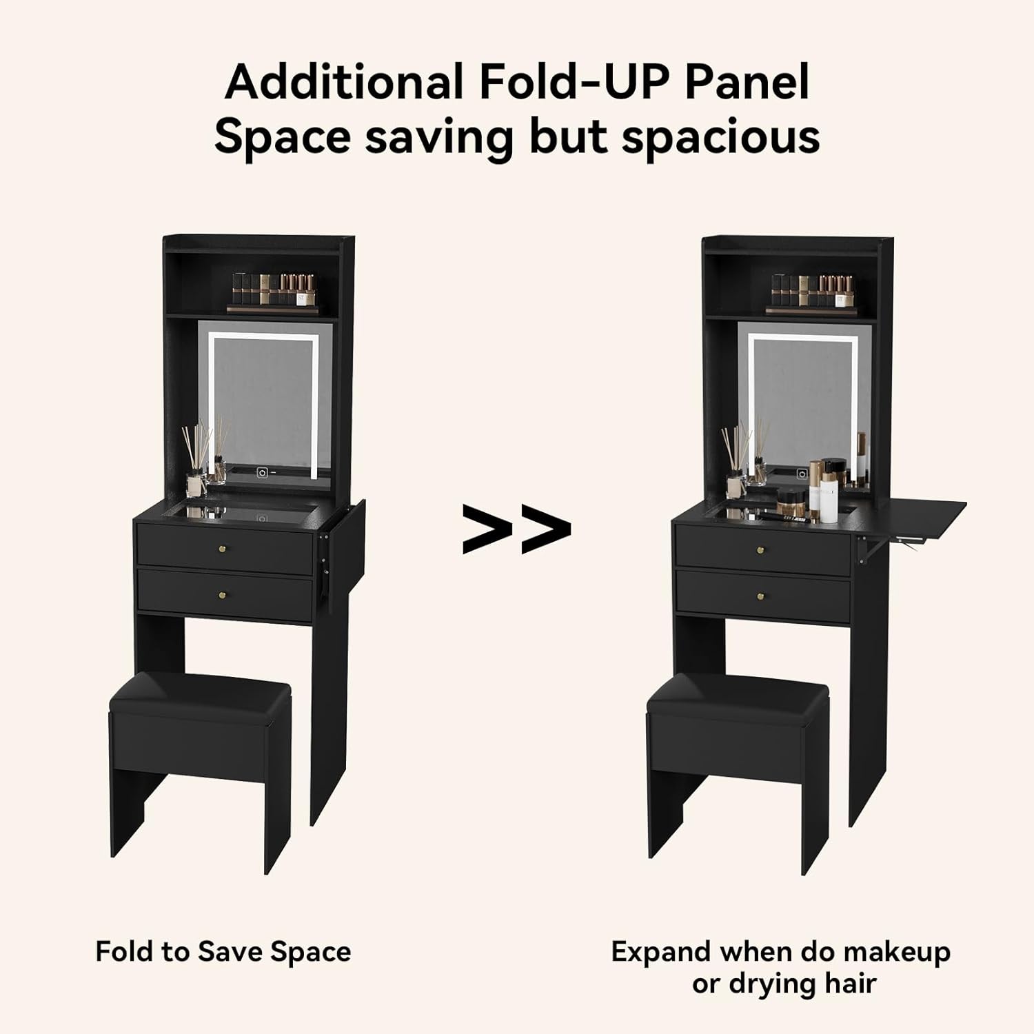 Mini Black Vanity Desk Set for - đánh giá và giá Desk Setup Black And Wood