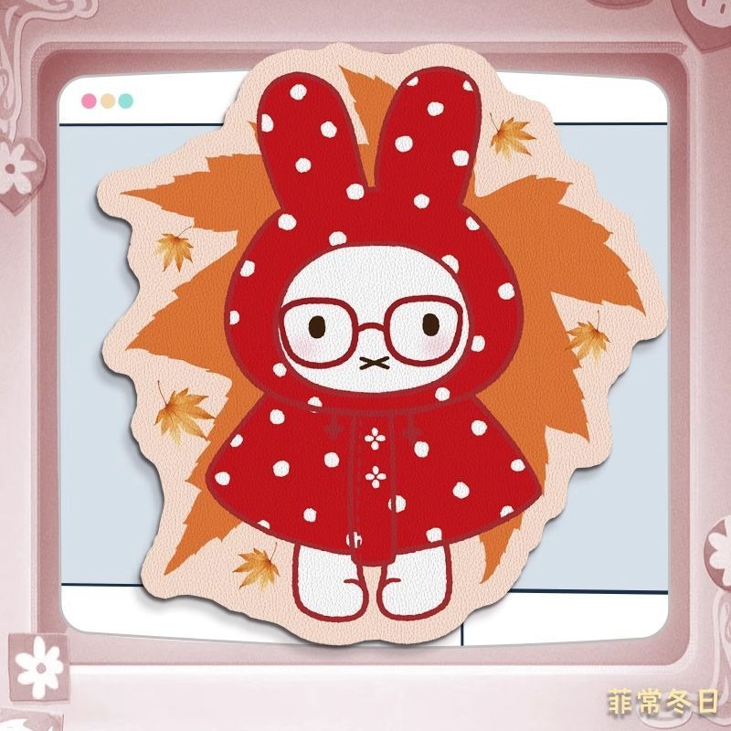 Anime Miffy Leather Mouse Pad  - đánh giá và giá Desk Setup No Computer