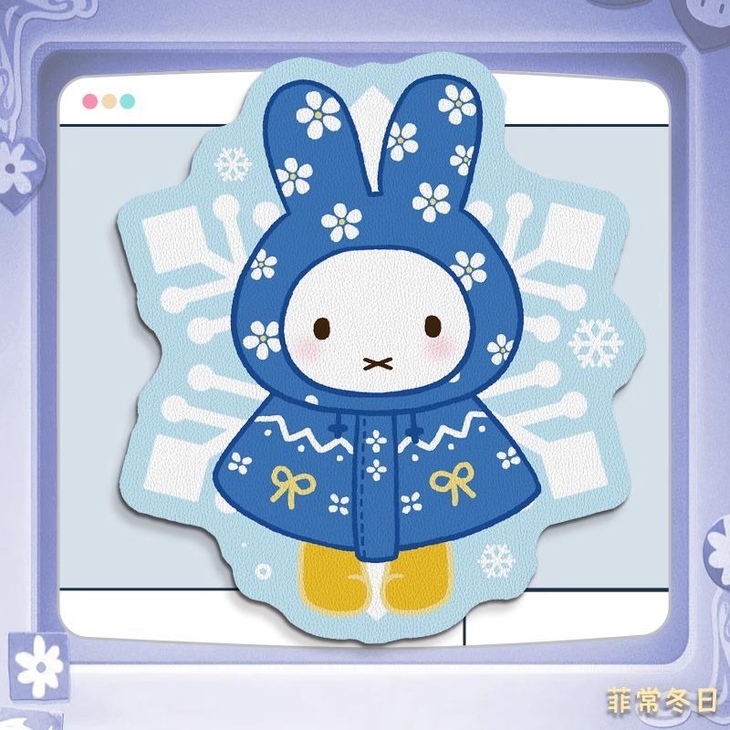 Anime Miffy Leather Mouse Pad  - đánh giá và giá Desk Setup No Computer