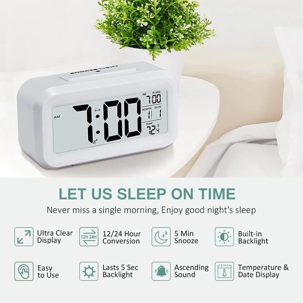 LED Electronic Digital Alarm C - đánh giá và giá Desk Setup At Home