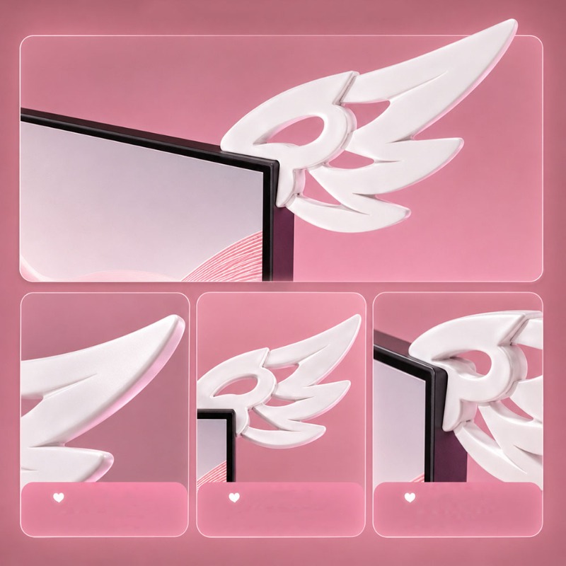 Kawaii 3D Wing Decor for Compu - đánh giá và giá Desk Setup No Computer