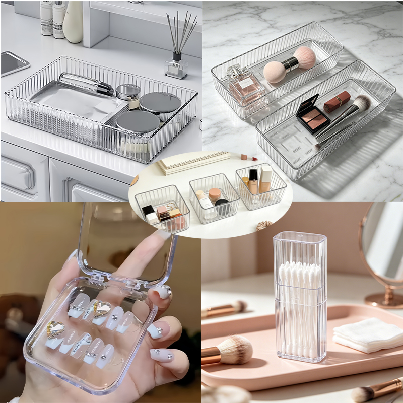 17-Piece Set of Transparent Ve - đánh giá và giá Desk Setup Productivity