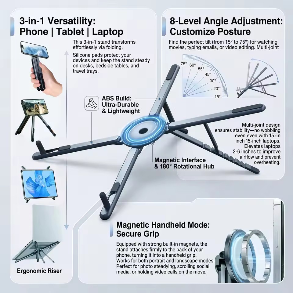 Portable Magnetic Phone Holder - đánh giá và giá Desk Setup Stand