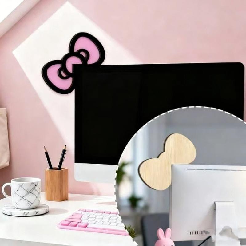 New 1/2Pcs Wooden Bowknot PC A - đánh giá và giá Desk Setup Pc