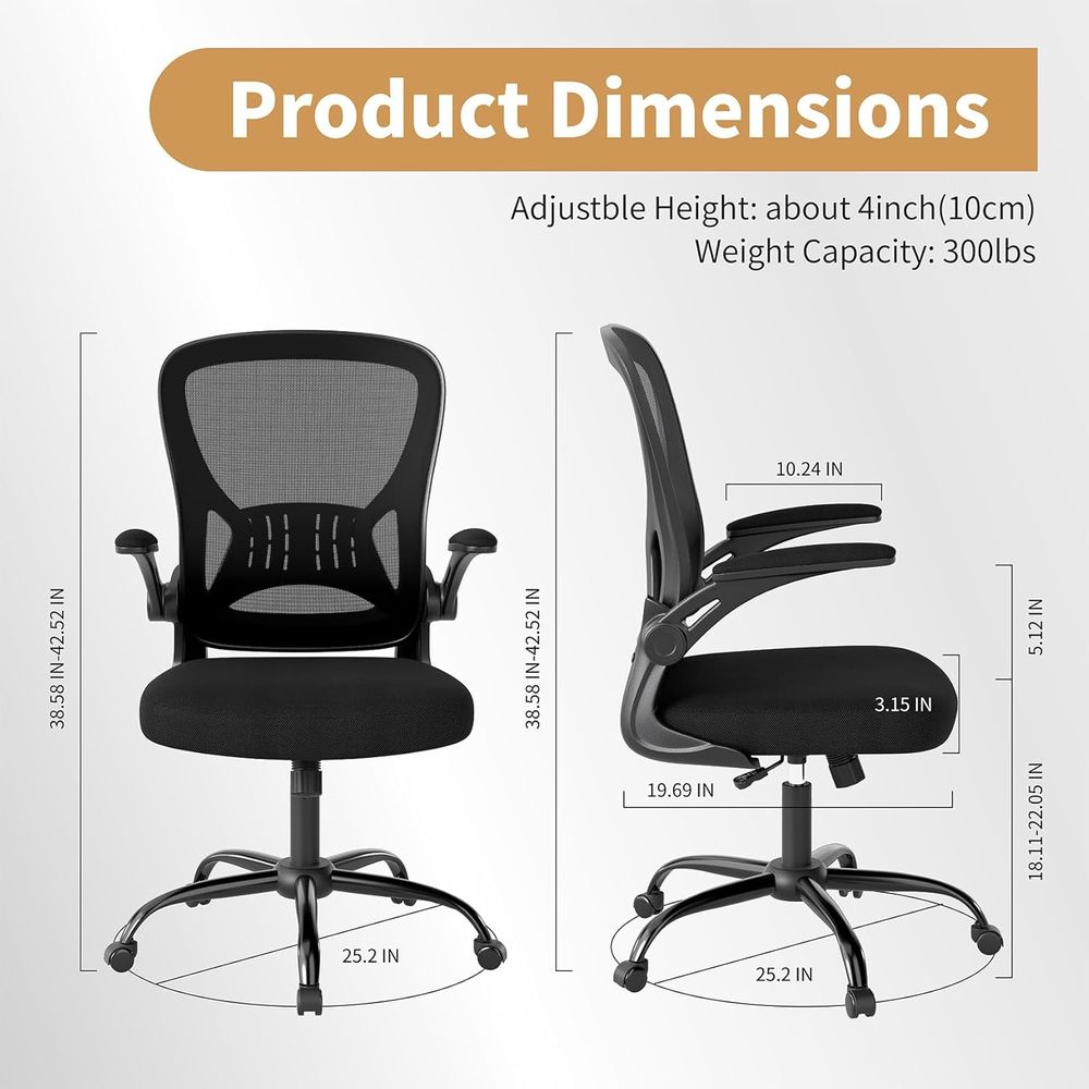 Oice Chair Set o 10, Ergonomic - đánh giá và giá Desk Setup Black And Wood