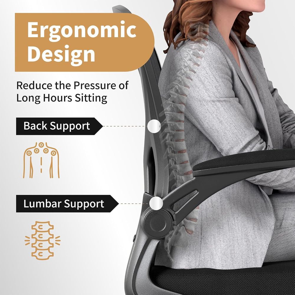 Oice Chair Set o 10, Ergonomic - đánh giá và giá Desk Setup Black And Wood