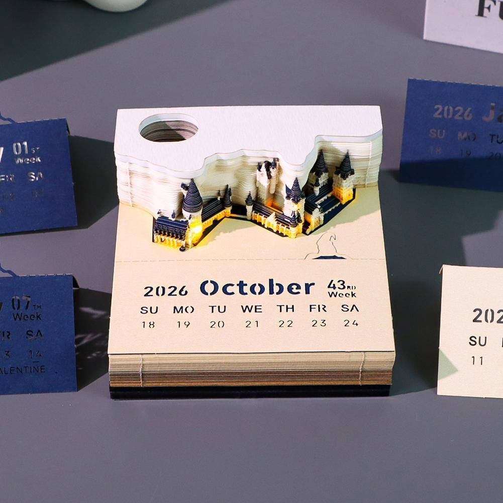 Mystical 3D Desk Calendar Pop- - đánh giá và giá Sticky Memo Holder
