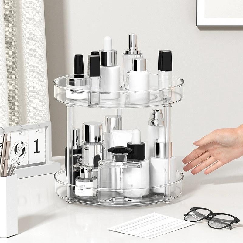 1pc rotating cosmetics storage - đánh giá và giá Desk Setup Productivity