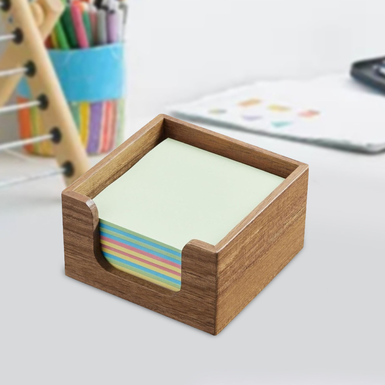 Acacia Wood Sticky Note Holder - đánh giá và giá Sticky Memo Holder