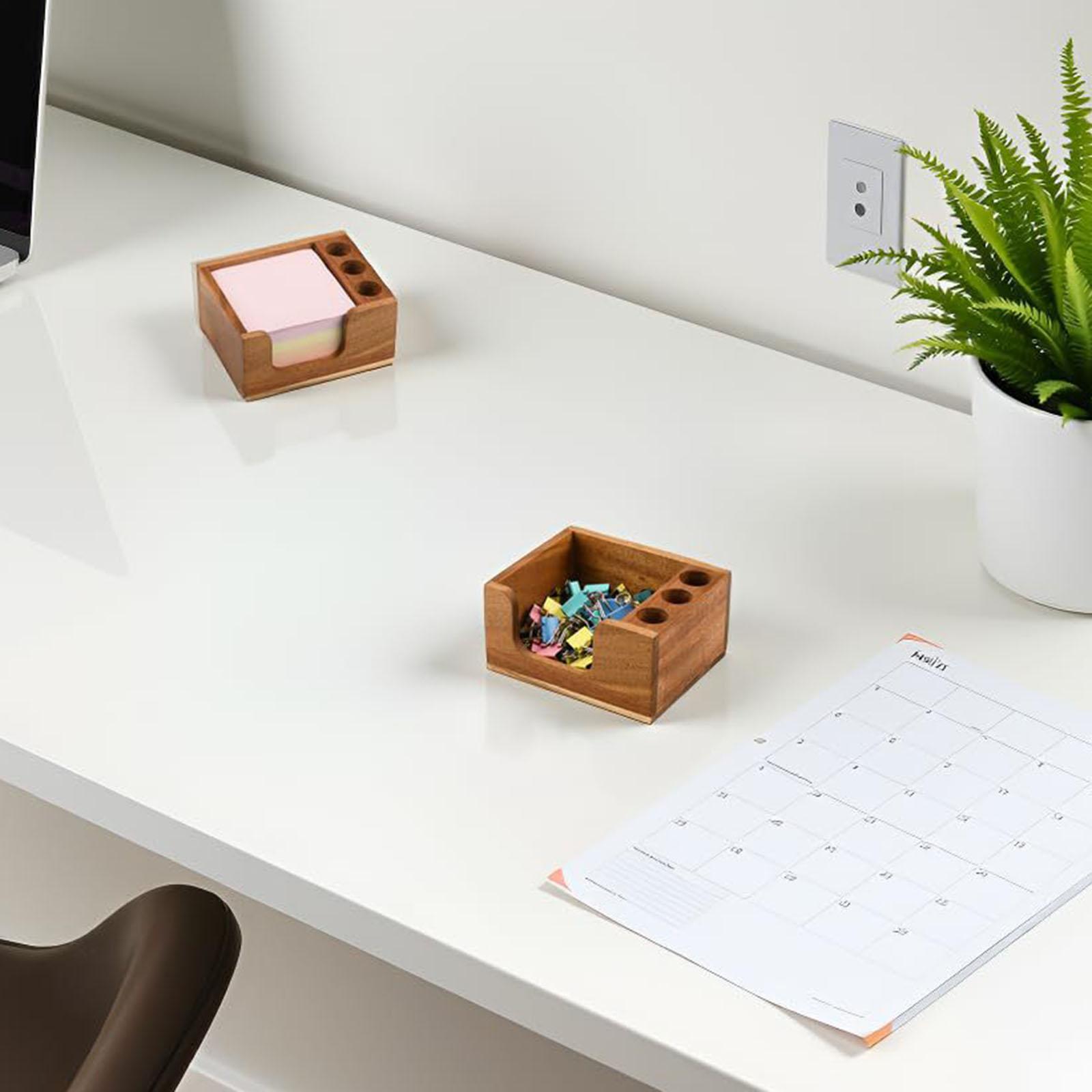 Acacia Wood Sticky Note Holder - đánh giá và giá Sticky Memo Holder