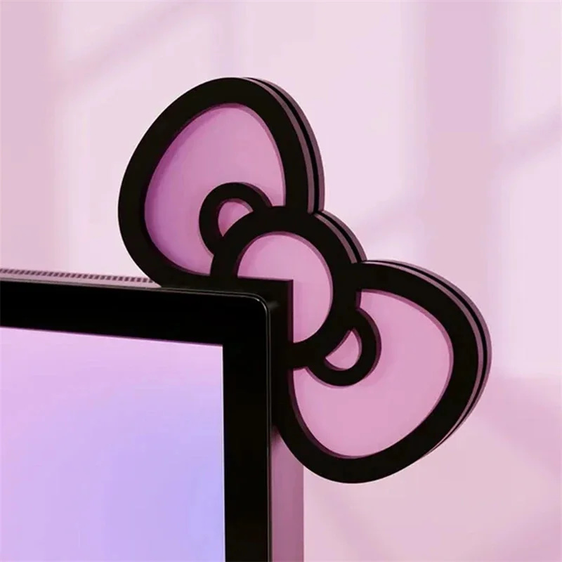 Kawaii Pink Acrylic Bow Monito - đánh giá và giá Desk Setup Pc
