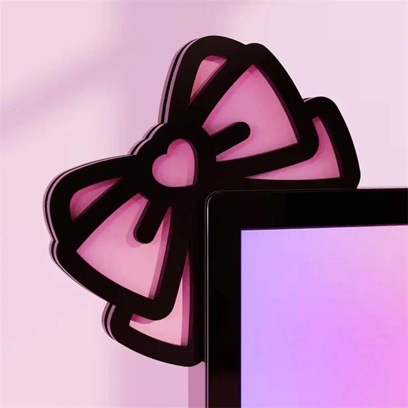 Kawaii Pink Acrylic Bow Monito - đánh giá và giá Desk Setup Pc