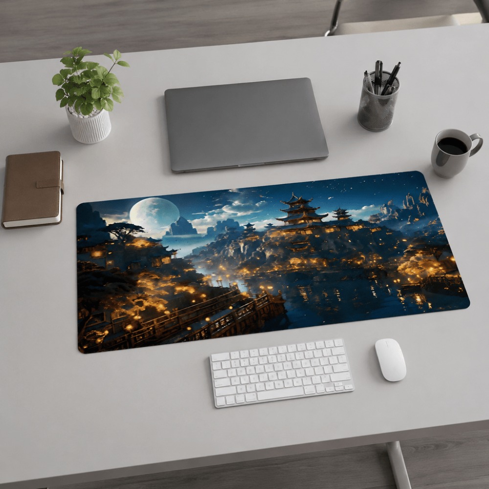 Original fantasy night city mo - đánh giá và giá Desk Setup Simple