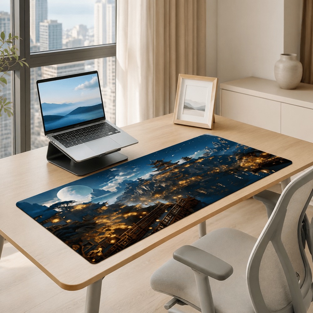 Original fantasy night city mo - đánh giá và giá Desk Setup Simple