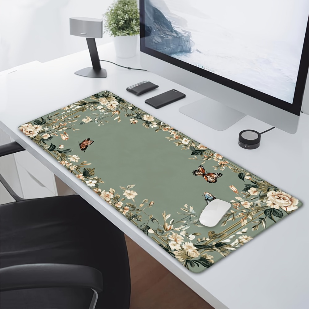 Plant table mat with butterfly - đánh giá và giá Desk Setup Simple