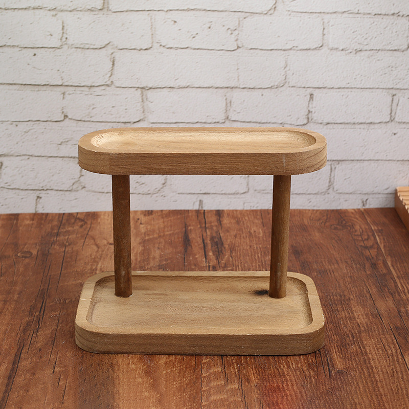 Hot Wooden Storage Shelf 2-Tie - đánh giá và giá Desk Setup Productivity