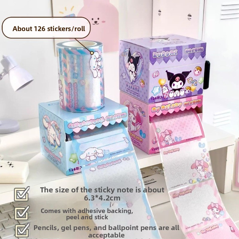 Kuromi Pull-Out Sticky Notes S - đánh giá và giá Sticky Memo Holder