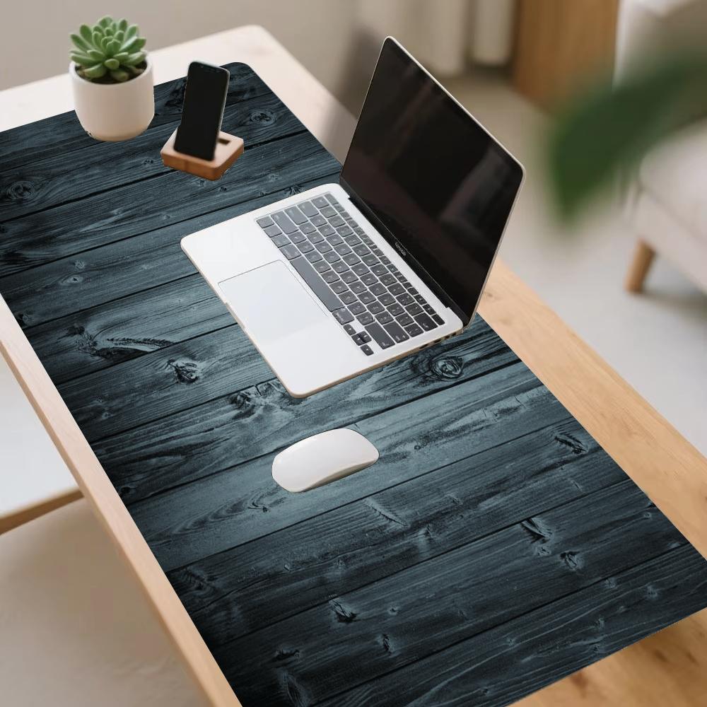 Black Wood Mousepad Desk Acces - đánh giá và giá Desk Setup Black And Wood