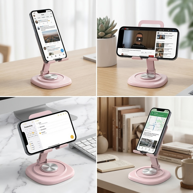 Macaron Desktop Metal Rotating - đánh giá và giá Desk Setup Stand