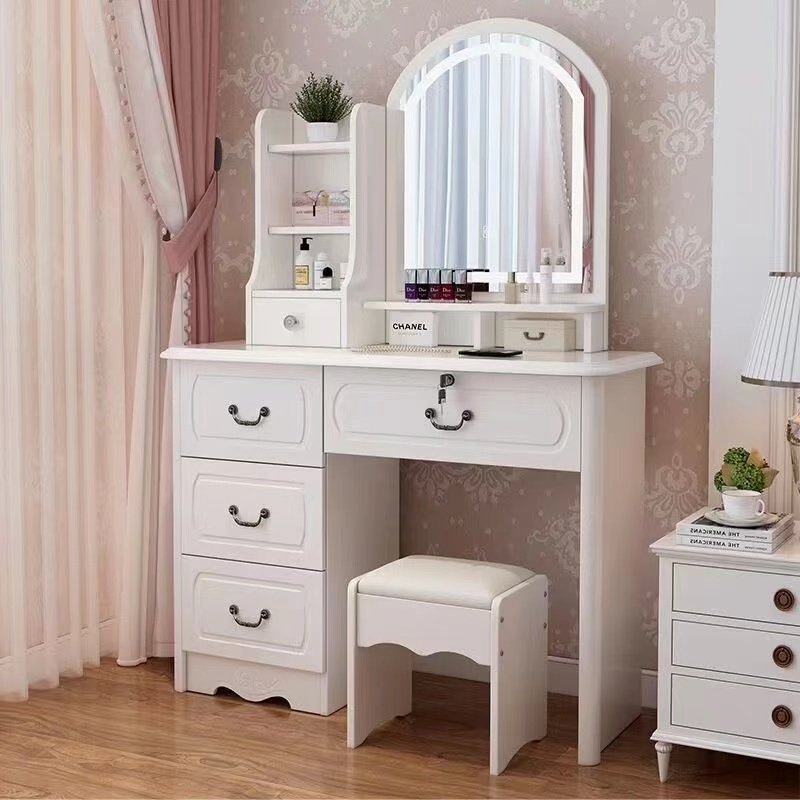 Girls White and Pink Modern Wo - đánh giá và giá Desk Setup Simple