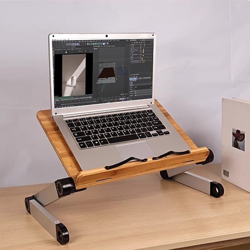 Bamboo Adjustable Bed Desk Lap - đánh giá và giá Desk Setup With Ipad